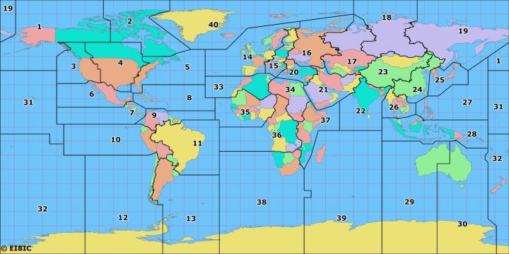 Mapas Zonas ITU – ZONA CQ (por EI8IC) – EA1URO