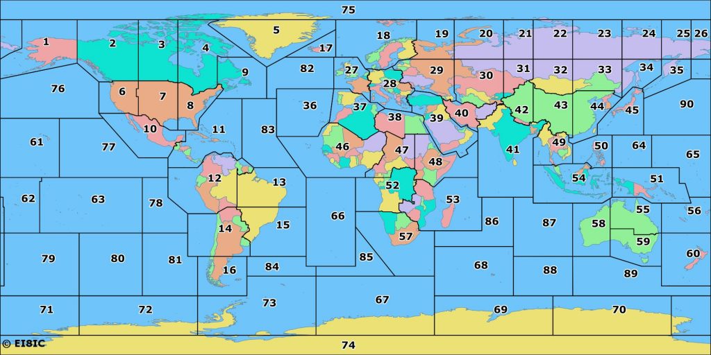 Mapas Zonas ITU – ZONA CQ (por EI8IC) – EA1URO